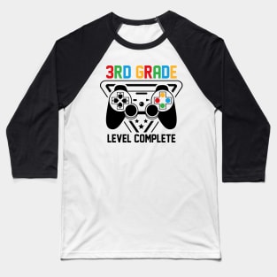 3rd Grade Level Complete Gamer Boys Graduation Gifts Baseball T-Shirt